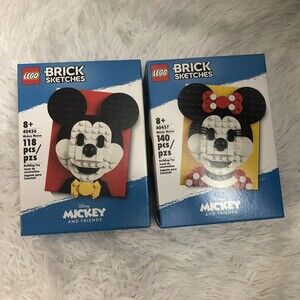 New LEGO 40456 and 40457 Mickey Mouse Minnie Mouse Bundle Building Toys